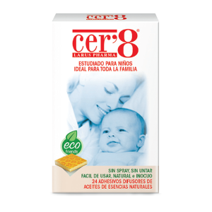 Cer’8® Pegatinas Antimosquitos, 24 Adhesivos. - Larus Pharma
