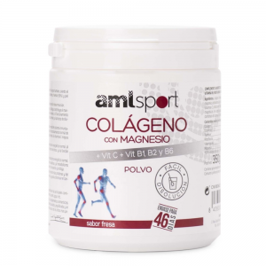 Colageno Con Magnesio + Vit C + Vit B1, B2 Y B6 Polvo Sabor Fresa, 350 g. - Ana Maria Lajusticia