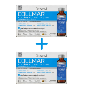 Duplo Collmar Colageno Bebible Antiaging Sublimlift Sabor Melocoton, 10 + 10 viales de 50 ml. -50% en 2a un. - Drasanvi
