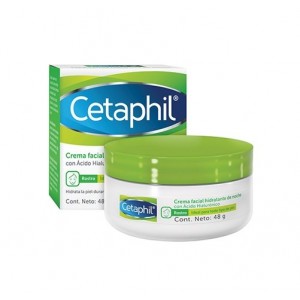 Crema Facial Hidratante de Noche con Ácido Hialurónico, 48 ml. - Cetaphil