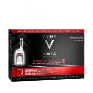 Dercos Aminexil Clinical 5 Hombre , 21 Monodosis x 6 ml. - Vichy
