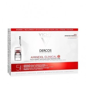 Dercos Aminexil Clinical 5 Mujer, 21 Monodosis x 6 ml. - Vichy