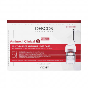 Dercos Aminexil Clinical 5 Mujer, 21 Monodosis x 6 ml. - Vichy