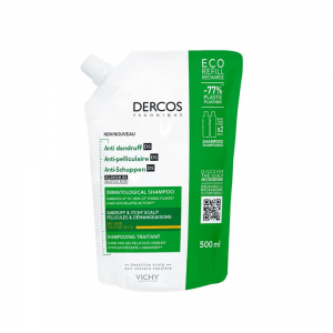 Dercos Recarga de Champú Anticaspa DS, Cabello Seco, 500 ml. - Vichy