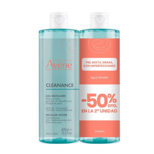Duplo Cleanance Agua Micelar, 400 ml. + 400 ml. - Avene