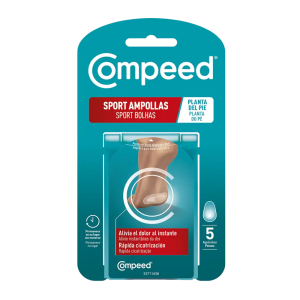 Compeed Apósitos Sport Ampollas Planta del pie, 5 apositos - Perrigo