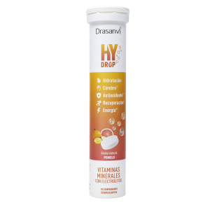 HY DROP Vitaminas y Minerales con Electrolitos de Pomelo, 18 Comprimidos Efervescentes. - Drasanvi