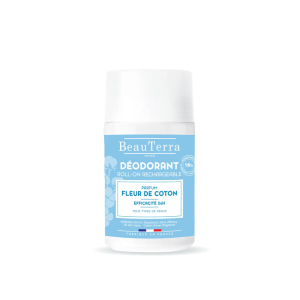 Desodorante Roll-on Recargable Aroma Flor de Algodon, 50 ml. - Beauterra