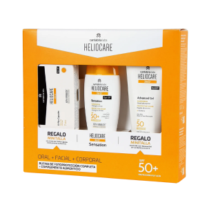 Rutina de Fotoproteccion Completa:Heliocare 360° Sensation SPF 50, 50 ml.  +  Advanced Gel Corporal SPF 50, 100 ml. + D Plus Cápsulas, 7 caps. - Cantabria Labs