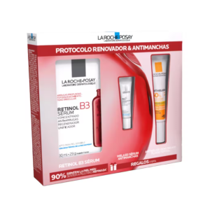 Protocolo Renovador y Antimanchas: Retinol B3 Serum, 30 ml. + Anthelios UVMUNE 400 Fluido SPF50+,15 ml. + Mela B3 Serum, 3 ml. - La Roche Posay