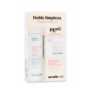 Pack Doble Limpieza, Gentle Cleansing Mousse, 200 ml + Calm in Balm, 25 ml. - Sensilis