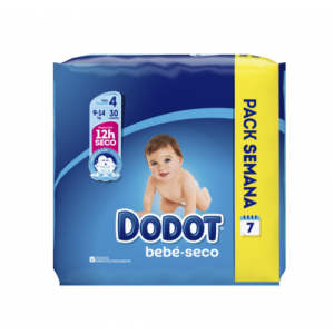 Pañal Infantil Pack Semanal T4 9-14 Kg, 30 ud. - Samforlab