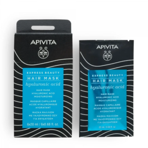 Express Beauty Mascarilla Capilar Hidratante con Ácido Hialurónico y Aloe, 20 ml. - Apivita