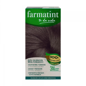 Farmatint Gel Coloración Permanente, 3N Castaño Oscuro, 135 ml. - Perrigo