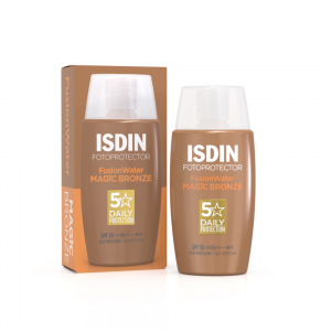 Fotoprotector Fusion Water MAGIC Color Bronze SPF 50, 50 ml. - Isdin