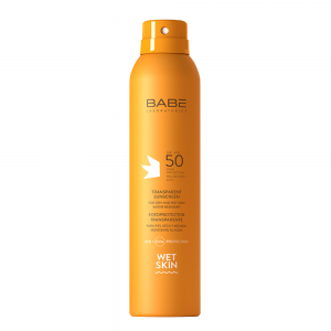 Fotoprotector Transparente Wet Skin SPF 50, 200 ml. - BABE