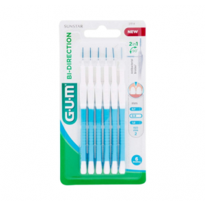 G.U.M Bi-Direction Cepillo Interdental, Talla 2, 6 Piezas. - Sunstar