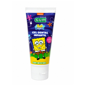 G.U.M Gel Dental Infantil Bob Esponja  Sabor Bubble Gum 3+, 75 ml. - Sunstar