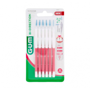 G.U.M Bi-Direction Cepillo Interdental, Talla 3, 6 Piezas. - Sunstar