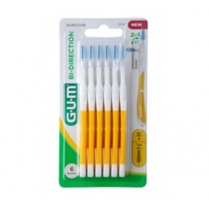 G.U.M Bi-Direction Cepillo Interdental, Talla 4, 6 Piezas. - Sunstar