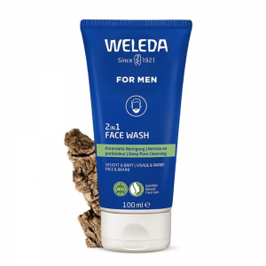 Gel Limpiador 2 en 1 Rostro & Barba Para Hombre, 100 ml. - Weleda