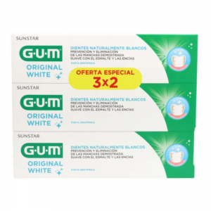 GUM Pack 3x2 Original White Pasta De Dientes, 3 x 75 ml. - Sunstar