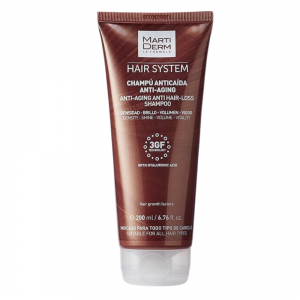 Hair System Champú Anticaída Antiaging, 200 ml. - Martiderm