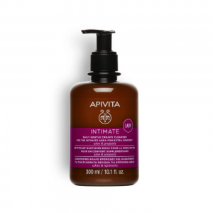 Intimate Care Limpiadora Cremosa Suave de Higiene Íntima Diaria Confort Extra con Aloe y Propóleo, 300 ml. - Apivita