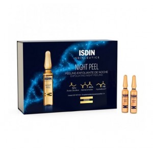 Isdinceutics Night Peel Peeling Exfoliante de Noche, 30 Ampollas x 2 ml. - Isdin