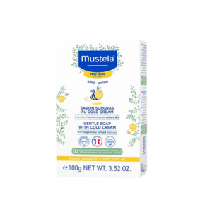 Jabón Sobregraso al Cold Cream y Cera de Abeja Bio, 100 g. - Mustela