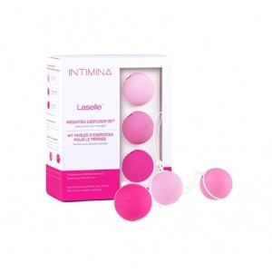 Laselle Esferas Intravaginales Rutina Kegel, Kit de 3 Esferas 28 g, 38 g y 48 g. - Intimina