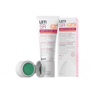 LetiSR Crema Anti-Rojeces con Color + Corrector, 40 ml. - LETIPharma