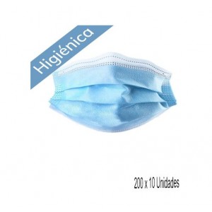 Mascarilla Higiénica Desechable Adulto 200 x 10 Unidades, 1 Caja. - Vitae Pharma