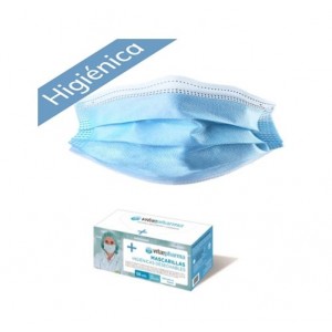 Mascarilla Higiénica Desechable Adulto 2 X 25 Unidades, 1 Caja. - Vitae Pharma