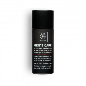 Mens Care Crema-Gel Hidratante/Textura Fresca, No grasa con Cedro y Propóleo, 50 ml. - Apivita