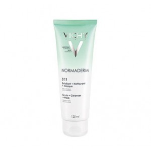 Normaderm 3 en 1 Exfoliante + Limpiador + Mascarilla, 125 ml. - Vichy