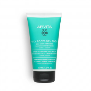 Oily Roots Dry Ends Acondicionador Equilibrante Raiz Grasa - Puntas Secas con Ortiga y Propóleo, 150 ml. - Apivita