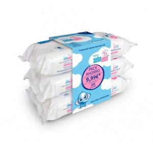 Pack Baby Sebamed Toallitas Limpiadora, 99% agua, 3 x 60 ud. - Perrigo 