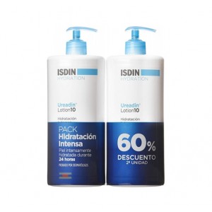 Ureadin Lotion10, Pack Hidratación Intensa, 60% Descuento en la 2ª unidad, 750 ml + 750 ml. - Isdin