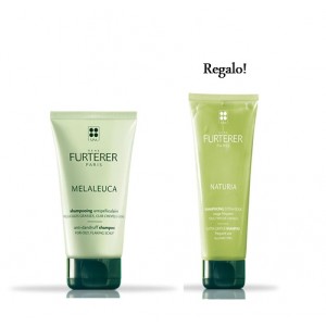 Pack Melaleuca Champú Anticaspa Grasa, 150 ml + Naturia Champú Extrasuave, 200 ml. de Regalo! - René Furterer