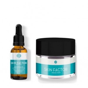 Pack Skin Factor Crema Facial Regeneradora Antipolución, 50 ml. + Skin Factor Sérum Facial Regenerador Antipolución, 30 ml. - Segle Clinical