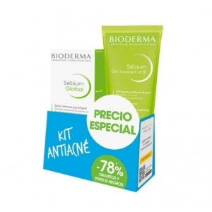 Pack Antiacné Sébium Global, 30 ml. + Sébium Gel Moussant Actif, 200 ml. - Bioderma