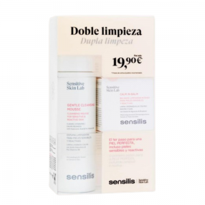 Pack Doble Limpieza, Gentle Cleansing [Mousse], 200 ml + Calm In Balm, Bálsamo Limpiador Intenso, 50 ml. - Sensilis