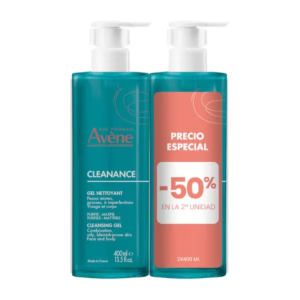 PACK DUPLO Cleanance Gel Limpiador, 400 + 400 ml. - Avene 