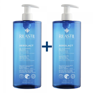 PACK DUPLO Xerolact Gel Limpiador 50% de dto en la 2ª ud, 1 L + 1 L. - Rilastil