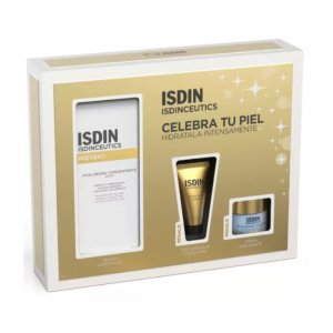 Pack Hidratante Isdinceutics:  Hyaluronic Concentrate Sérum, 30 ml. + Essential Scrub, 15 gr. + Hyaluronic Crema hidratante 8 gr. - Isdin 