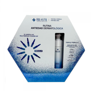 Pack Rutina Antiedad : Triple Ferulic Serum Bi-Gel , 30 ml. + Ampollas MultiRepair Cuadri-GF, 10 ampollas x 1,5 ml. - Rilastil