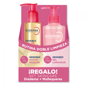 Pack Rutina Doble Limpieza, Sensibio Aceite Micelar Limpiador, 150 ml + Sensibio Gel Moussant, 200 ml. - Bioderma