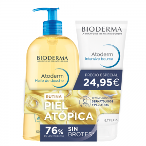 Pack Rutina Piel Atópica, Atoderm Aceite de Ducha, 500 ml. + Atoderm Intensive Baume, 200 ml. - Bioderma