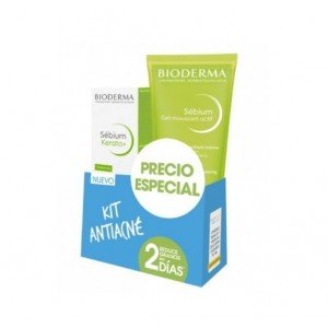 Pack Antiacné Sébium Kerato+ Gel-Crema anti-imperfecciones, 30 ml. + Sébium Gel Moussant Actif, 200 ml. - Bioderma